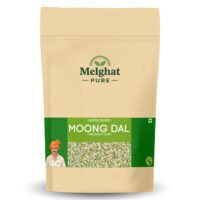 MELGHAT PURE Moong Dal Chilka 500gm | Natural Unpolished Green Hara Moong Dal Split | Hygienically Packed | Protein Rich Indian Pulses