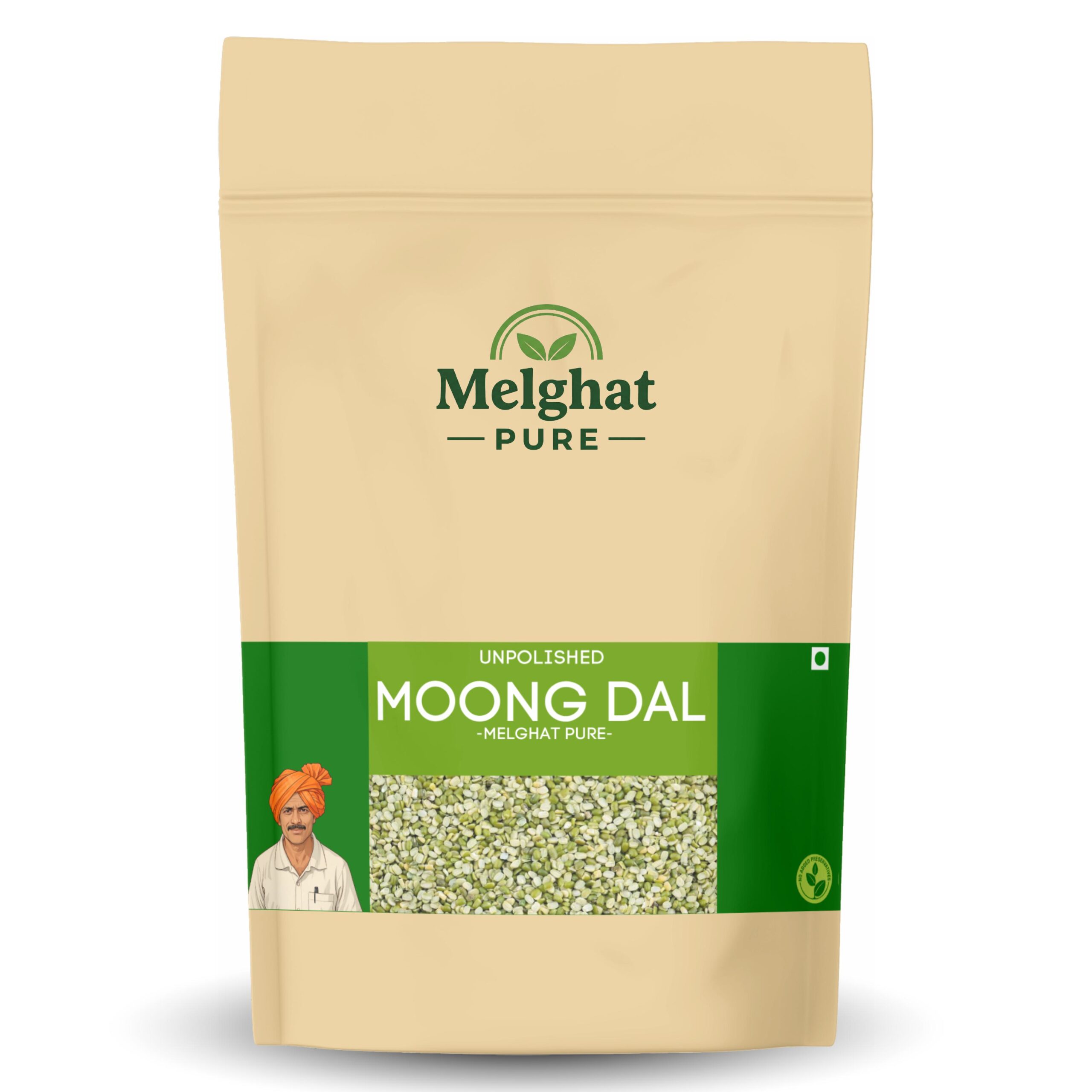 MELGHAT PURE Moong Dal Chilka 500gm | Natural Unpolished Green Hara Moong Dal Split | Hygienically Packed | Protein Rich Indian Pulses
