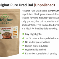 Alternative view of Melghat Pure Urad Dal Chilka – 500 g